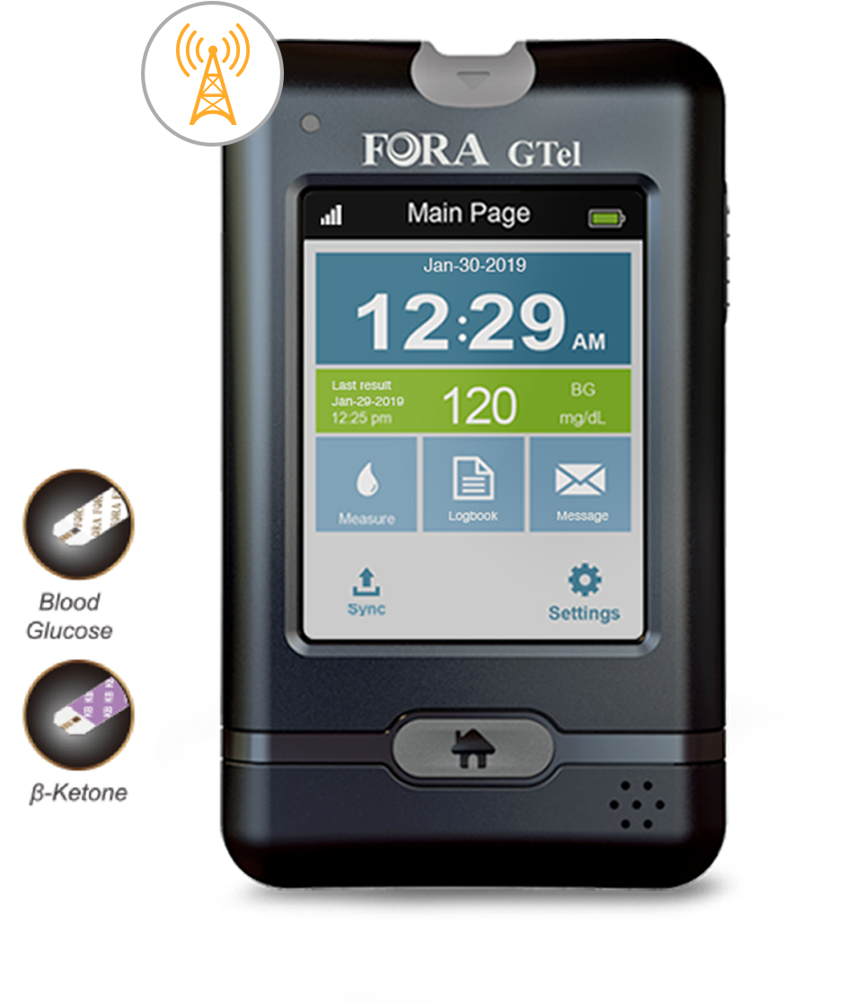 GTel diabetes monitoring device