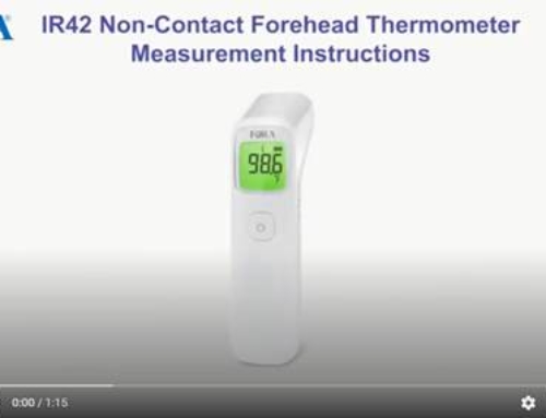 Proper steps of FORA forehead temperature thermometer