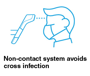 Non-contact system avoids cross infection