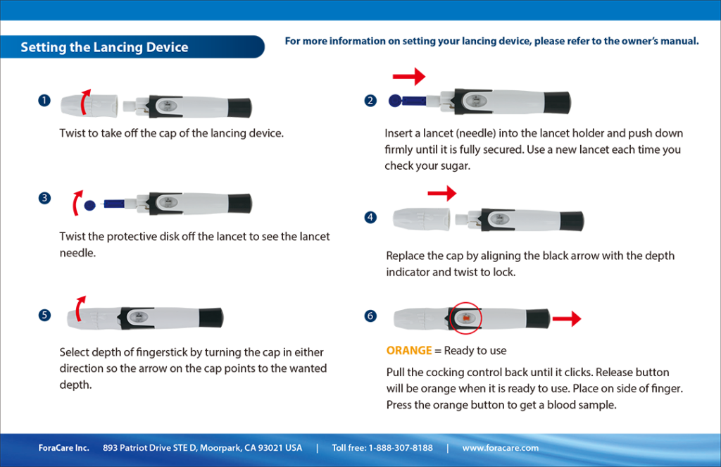 Lancing Device Setup ForaCare